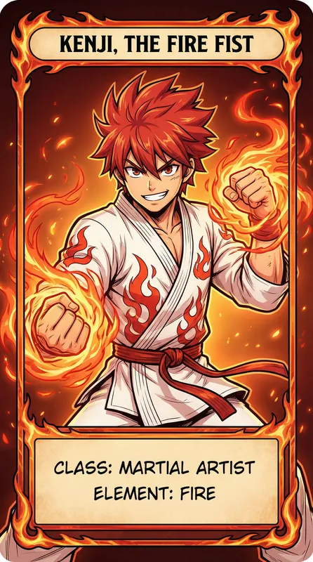 烈焰拳师角色卡片——日韩欧洲亚洲suv精选动漫角色